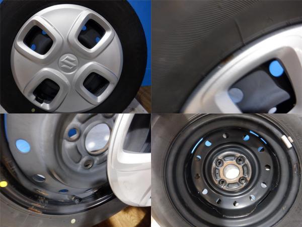 【中古タイヤセット】スズキ純正スチール 13x4J+45 4H100 + ブリヂストン ネクストリー 145/80R13 ワゴンR スペーシア アルト モコ 等_画像3