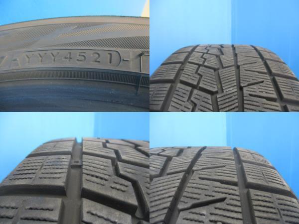 4本 2021年製 中古 スタッドレス タイヤ ヨコハマ iceGUARD iG70 225/45R18 95Q HS クラウン プリウスα マークX リーフなどに_画像4