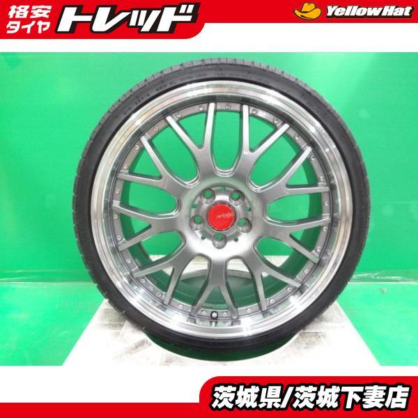 中古タイヤホイールSET アネーロコラソン シュパーヴ 19インチ 7.5J +48 5H PCD100 GM/P HF 215/35R19 4本 プリウス カローラ_画像1