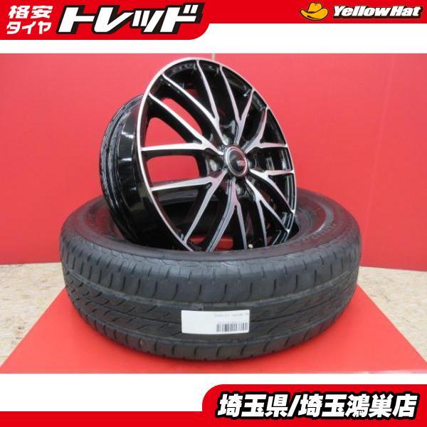 VENES FS01 15x5.5J+42 4H-100 新品4本＆BS NEXTRY 175/65R15 中古4本セット アクア スペイド ポルテ Z12型 キューブ スイフト 等に 鴻巣_画像1