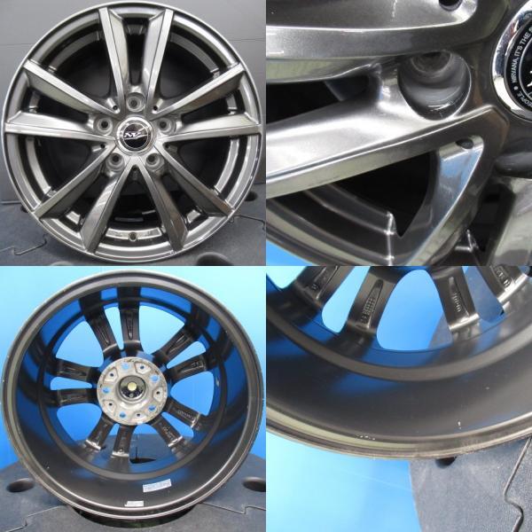 プリウスα イプサム 20系 4本 ガンメタ 16インチ 5H 5穴 PCD 114.3 新品 205/60R16 夏用 サマータイヤ アルミホイールセット ！_画像6