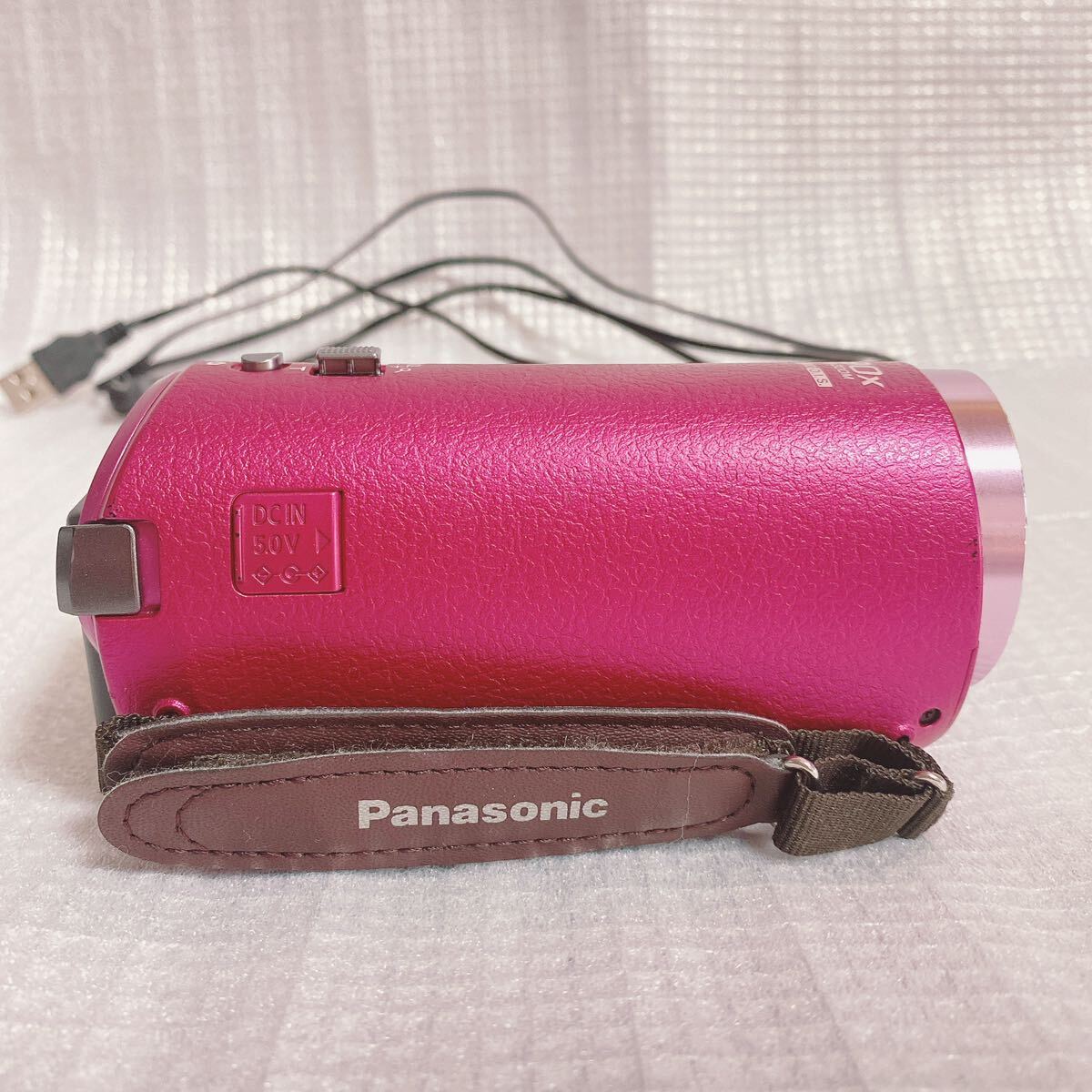 PANASONIC パナソニック　HC-W585M-P ピンク ビデオカメラ ケーブル 本体 W585M_画像3