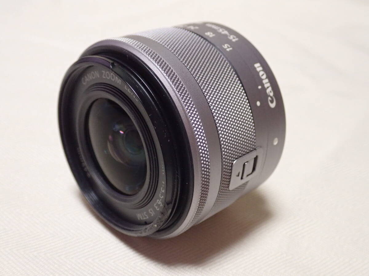Canon キヤノン 標準ズームレンズ EF-M 15-45mm F3.5-6.3 IS STM ミラーレス一眼対応 ジャンクの画像1