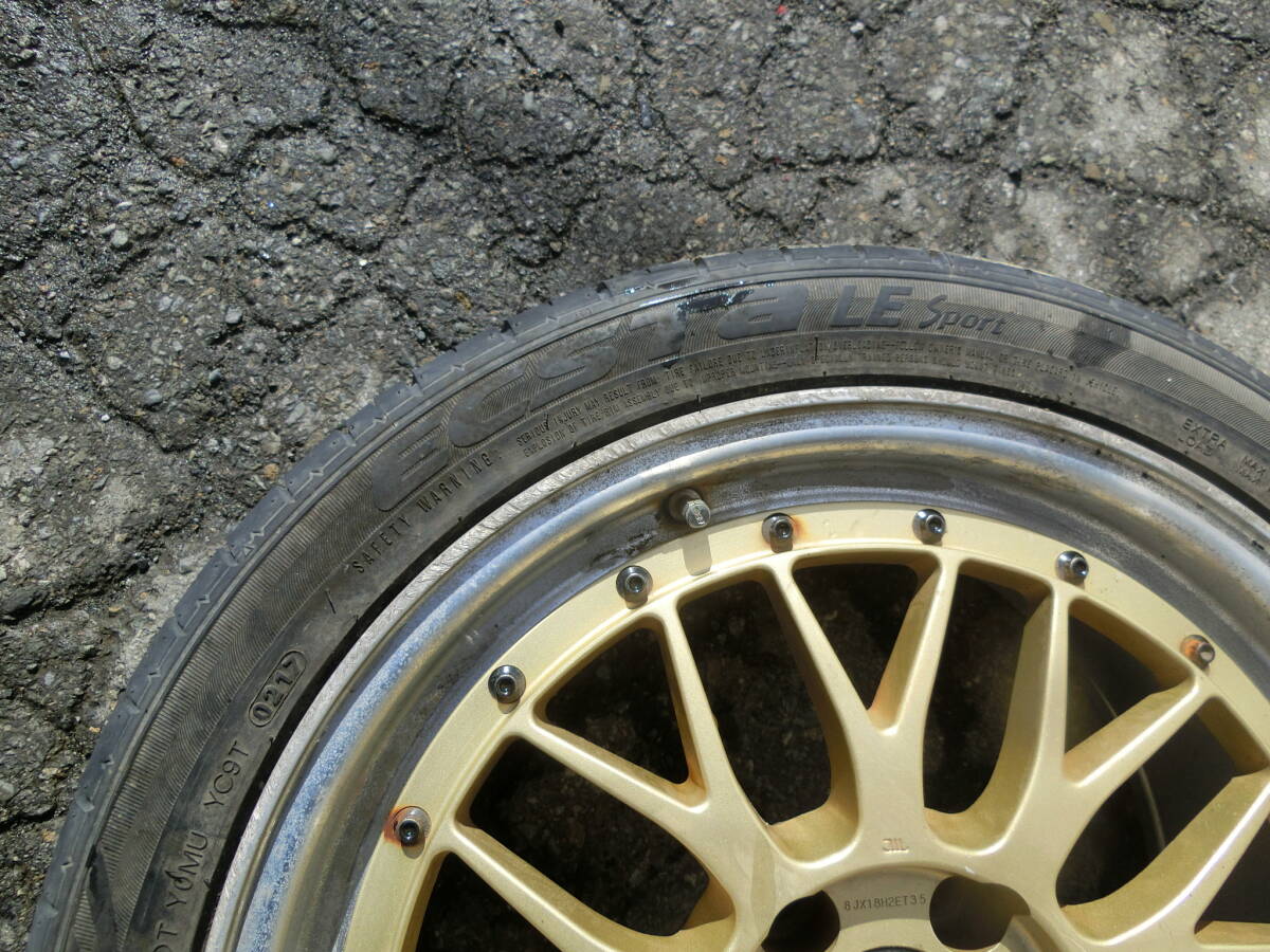 ★BBS-LM ゴールド１８インチ LMP078×2 LMP079×2 PCD１１４．３－５穴の画像9