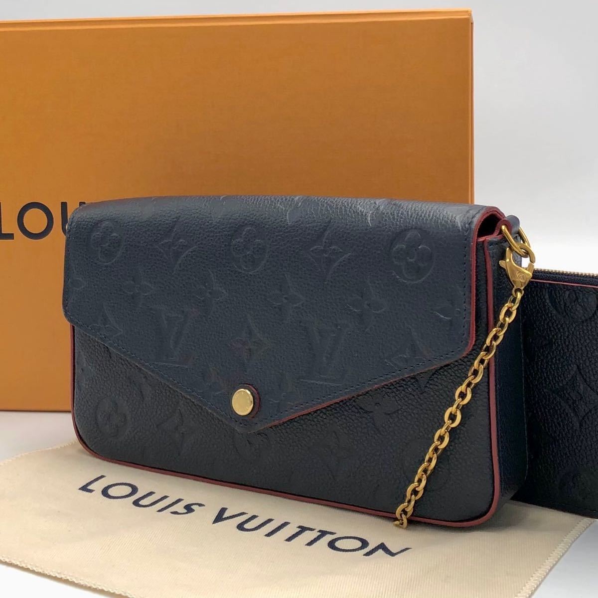 1円【極美品・鑑定済】LOUIS VUITTON ルイヴィトン フェリシー チェーンウォレット アンプラント ショルダーバッグ 長財布 モノグラム_画像2