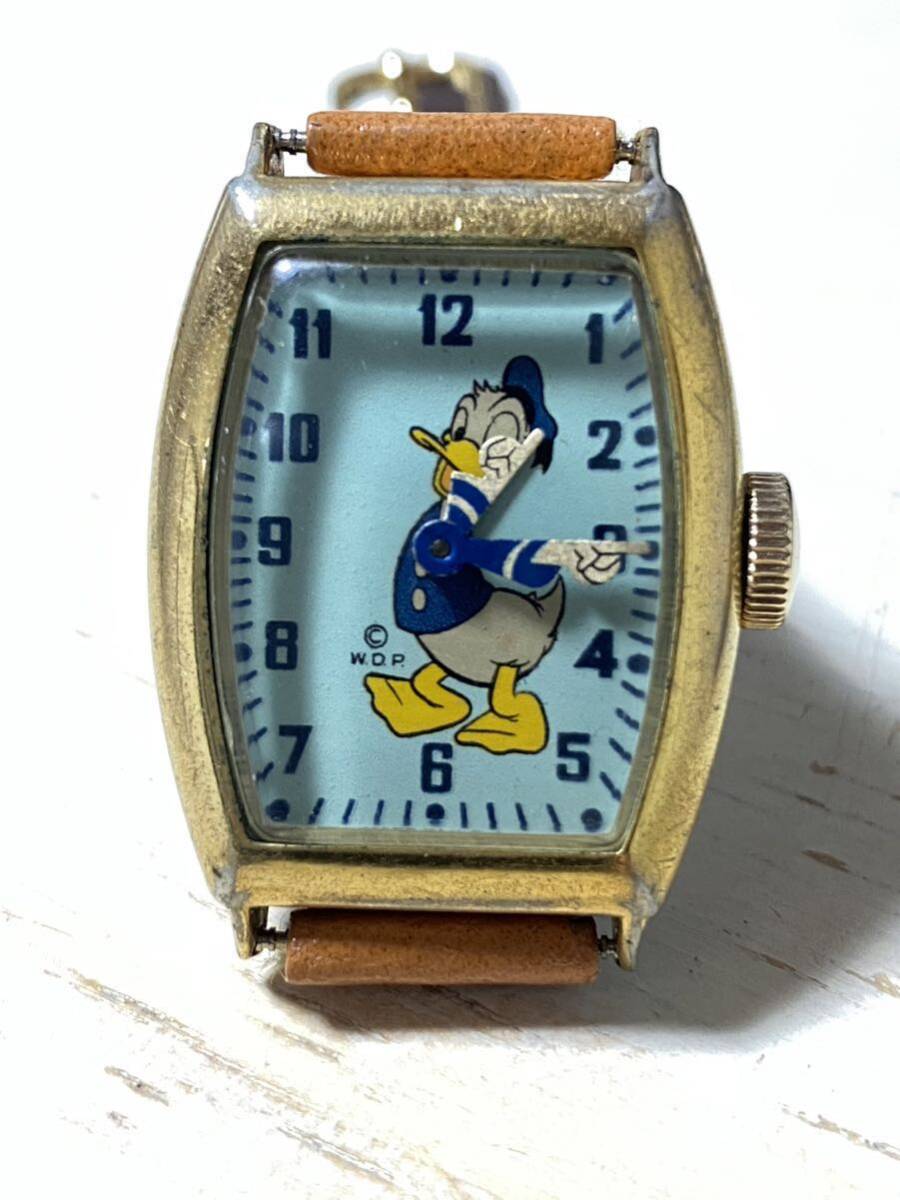 腕時計 手巻き アンティーク ディズニー ドナルドダック US TIME 1949's トノー型の画像10