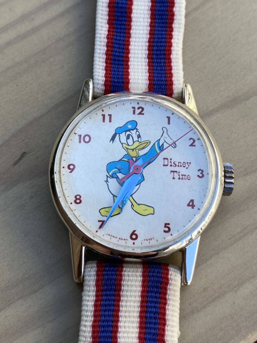 腕時計 手巻き SEIKO セイコー ディズニータイム ドナルドダック 1960's レトロ アンティーク 稼動品の画像2