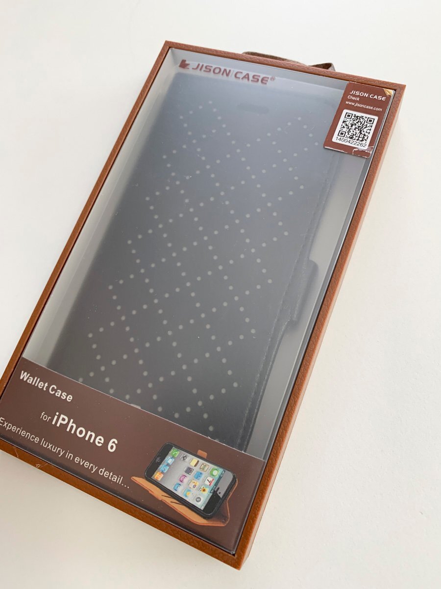 訳あり 新品 jisoncase ip610h iPhone6 iPhone6S 手帳型 ケース ブラック カード収納 スタンド機能の画像6