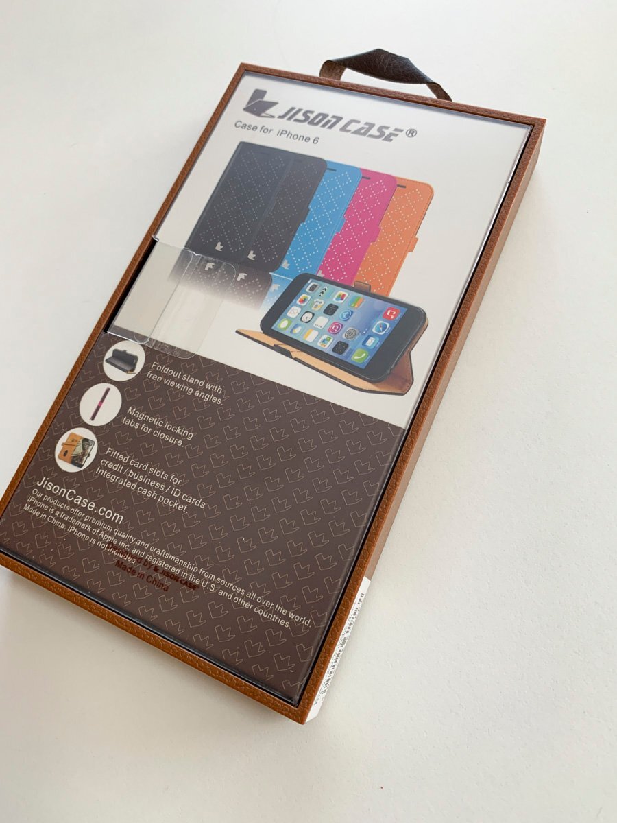 訳あり 新品 jisoncase ip610h iPhone6 iPhone6S 手帳型 ケース ブラック カード収納 スタンド機能の画像7