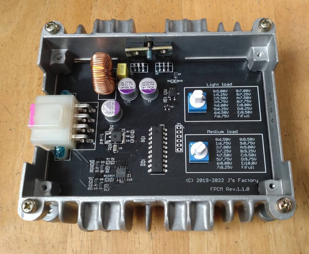 【BNR32 BCNR33 BNR34 260RS WGNC34改 Z32】駆動電圧調整式 FPCM フューエルポンプコントロールモジュレータ 新品 基板 デジタル制御 2024_組込み状況（イメージ）