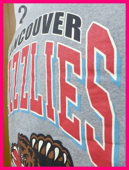 送料無料★Vancouver Grizzlies×Rokit Vintage LondonヴィンテージトレーナーSM　グレー　希少コラボ　バンクーバーグリズリーズ/ロキット_画像5