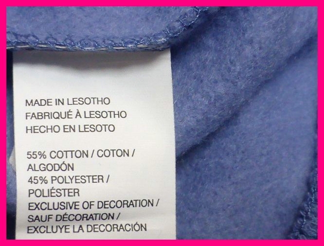 送料無料★IZOD・スウェットトレーナー2XL サックス 裏は起毛フリースで肌触りも快適/暖かビンテージ 胸にロゴ刺繍 サイドにネーム付きの画像8