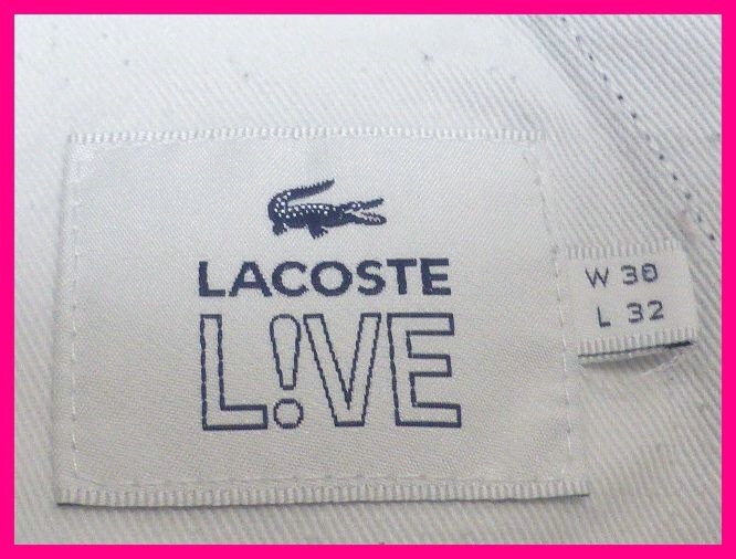 送料無料★ Lacoste・パンツ30/31　ネイビー系　ビンテージ/ユーズドの風合いがいい感じ　テーパード/アンクル丈　足首見せて♪　ラコステ_画像8