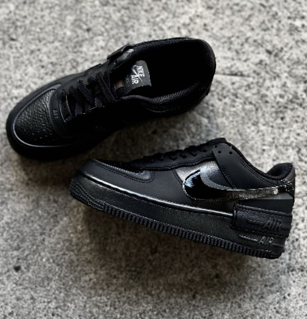 ☆送料込■新品26.0cm■ナイキ エアフォース 1 シャドウ AIR FORCE 1 SHADOW WMNS ブラック/ブラック【定価.18150円】の画像7