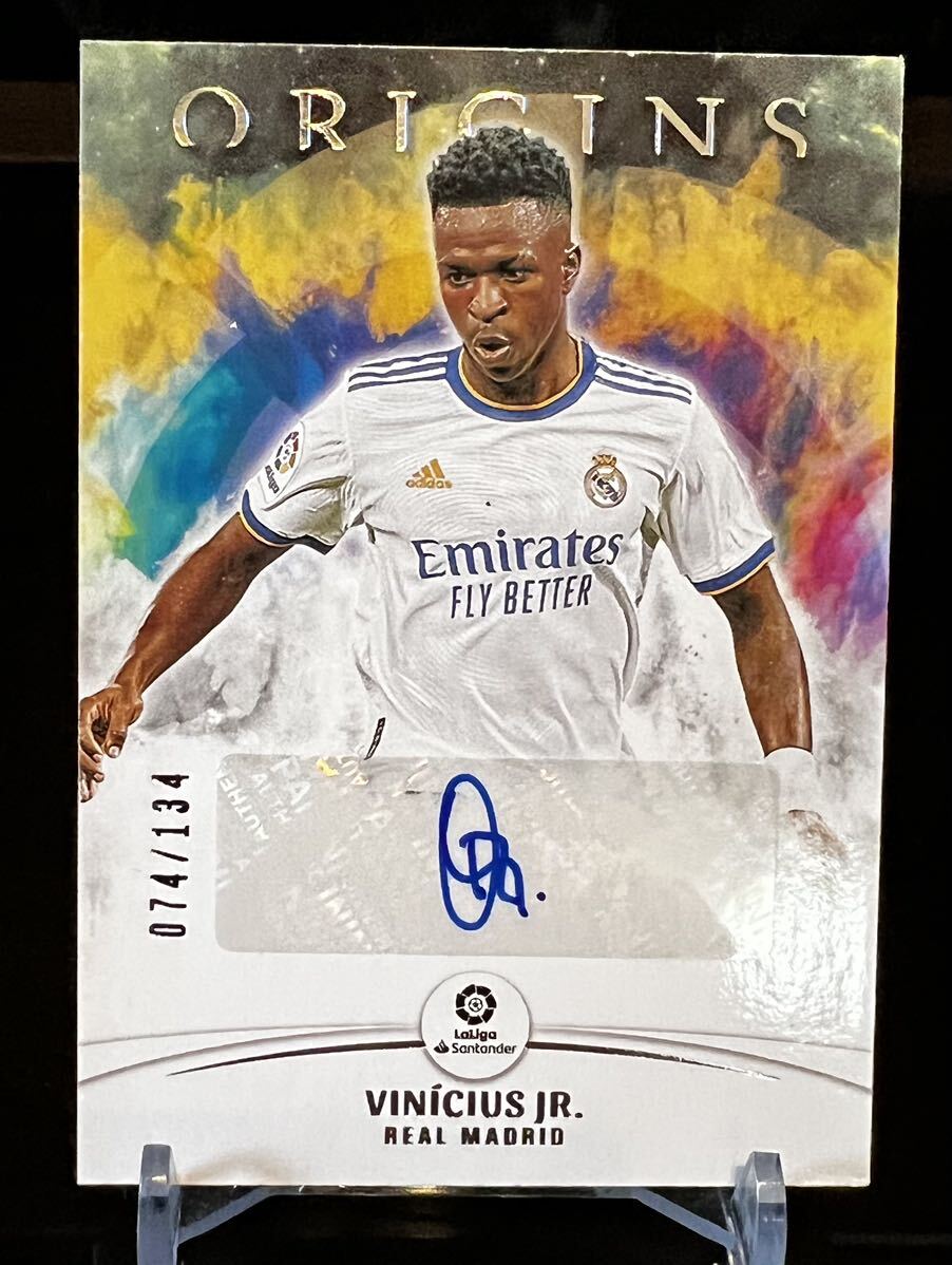 2021-22 PANINI CHRONICLES LA LIGA SOCCER VINICIUS JR ヴィニシウス 直筆サインカード 限定134枚 サッカー直筆サインカードの画像1