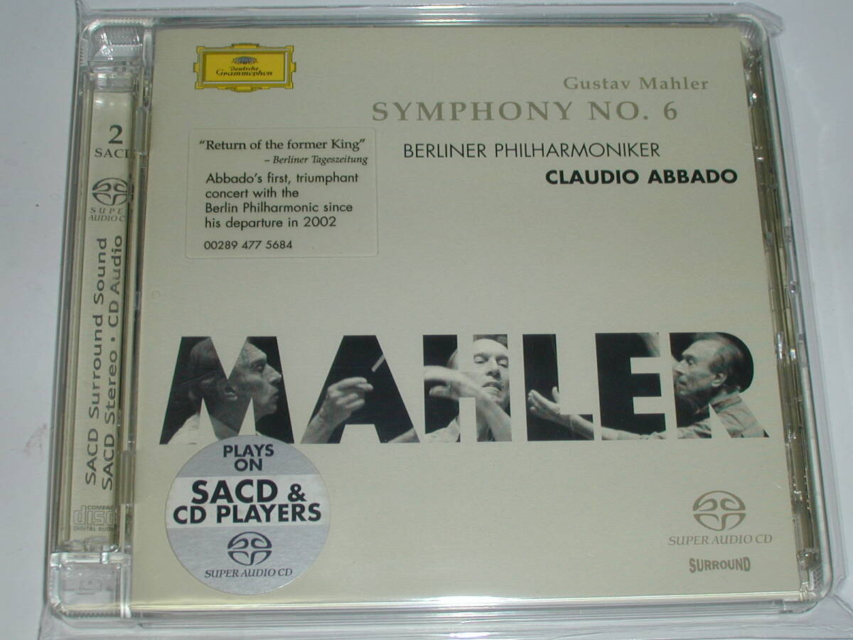 SACDハイブリッド盤（２枚組）マーラー：交響曲第６番『悲劇的』／アバド＆ベルリン・フィル 輸入盤の画像1