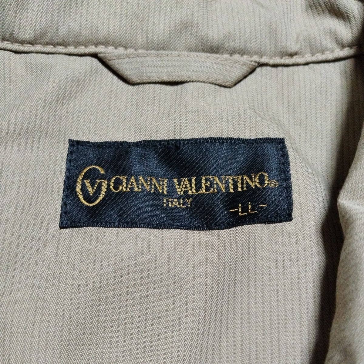 ジャンニバレンチノ　GIANNI VALENTINO　ジャケット　コート　カーキ　JACKET　ポリエステル　未使用　LL_画像3
