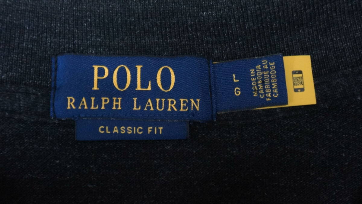 【新品】ラルフローレン ■ 鹿の子ポロシャツ ■ メンズ XL / US L ■ ブラックヘザー POLO RALPH LAUREN 正規品の画像4