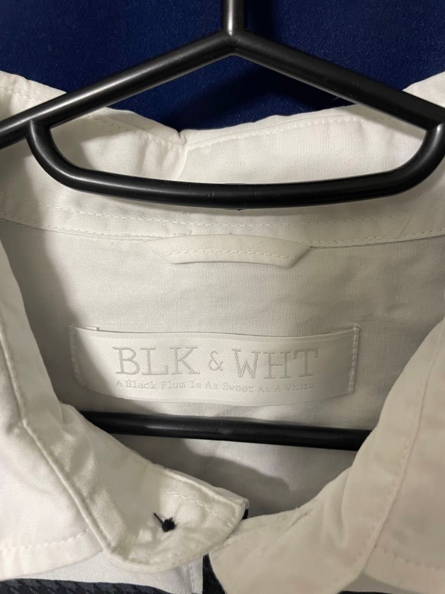 【極美品】BLK&WHT 長袖シャツ Mサイズ