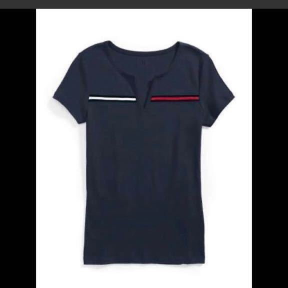 新品　セール[XS ]Tommy Hilfiger(トミーヒルフィガー)　Tシャツ半袖 ネイビー_画像2