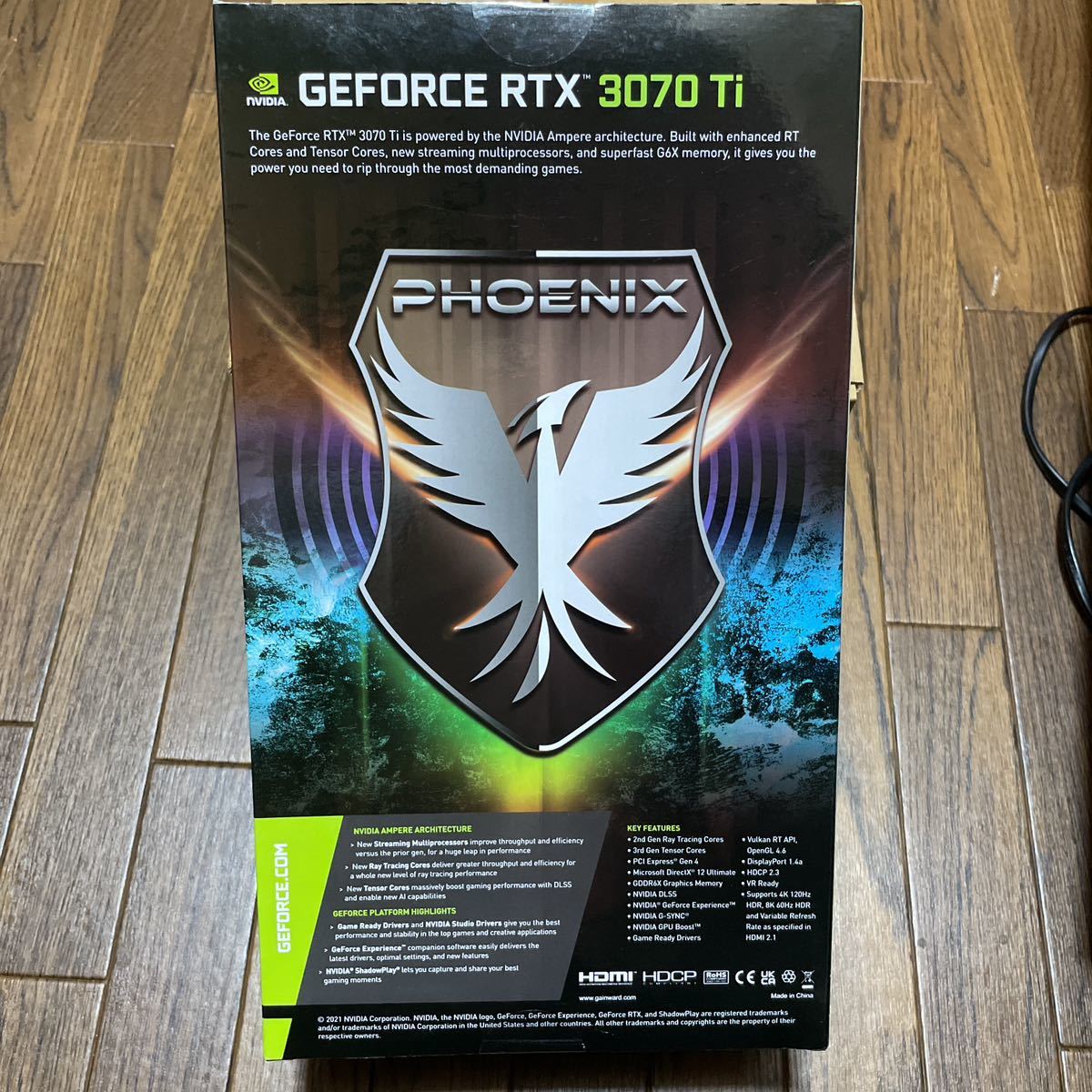 ★【新品未開封未使用】【送料無料】 Nvidia Gainward Geforce RTX 3070 Ti Phoenix グラフィックボード ビデオカードの画像3