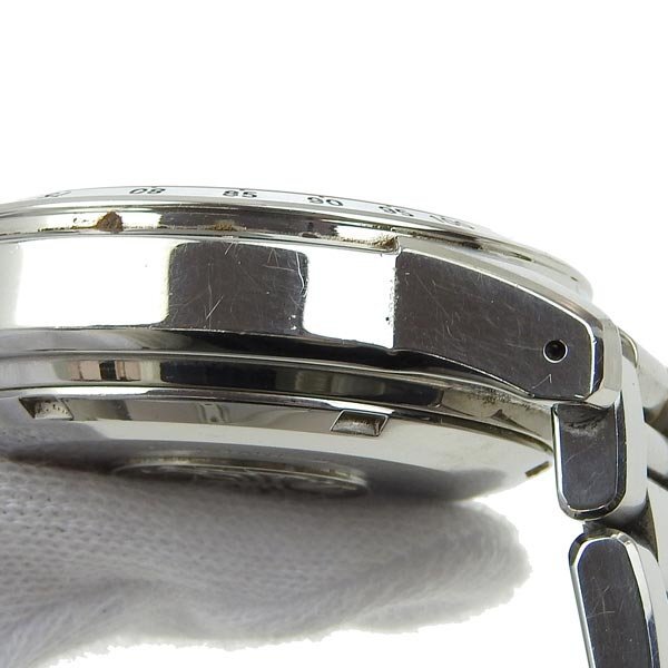 1円 稼働 クレドール セイコー SEIKO 6S78-0A10 自動巻き フェニックス クロノ 黒文字盤 SS×SS メンズ 腕時計_画像5