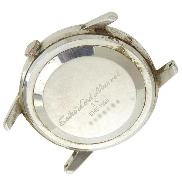 1円 稼働 セイコー SEIKO 5740-1990 手巻き ロードマーベル シルバー文字盤 SS メンズ 腕時計の画像4