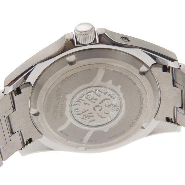 1円 稼働 シチズン CITIZEN A060-T024271 ソーラー ザ・シチズン 白文字盤 チタニウム×チタニウム メンズ 腕時計の画像4