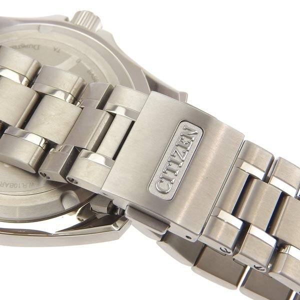 1円 稼働 シチズン CITIZEN A060-T024271 ソーラー ザ・シチズン 白文字盤 チタニウム×チタニウム メンズ 腕時計の画像8