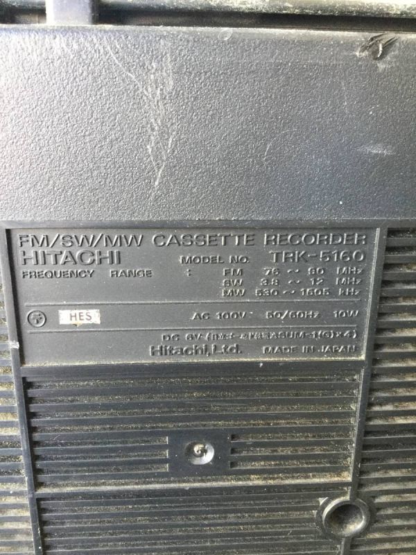 A8933○ラジカセ 2台まとめ HITACHI National カセットレコーダー ラジカセ カセットプレーヤー カセットデッキ RQ-560 TRK-5160 同梱不可の画像9