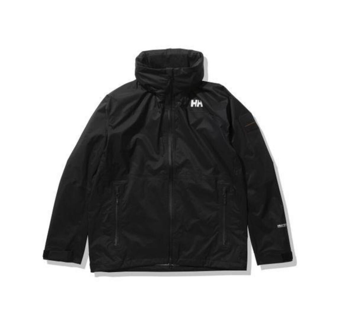 サイズXL 新品 タグなし ブラック HELLY HANSEN Brisk Light Jacket HH12201 ナイロンジャケット スタンドカラー 撥水 黒 暴風 パーカー