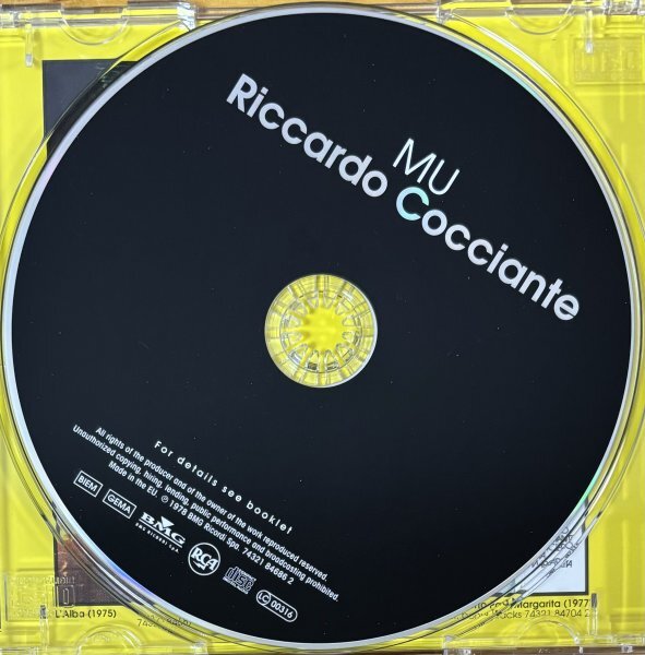 ◎RICCARDO COCCIANTE / Mu ( 1972年作品/ Brainticket/Rustichelli&Bordini/ANONIMA SOUND ) ※伊盤 CD【 BMG 74321 84686 2 】2001年発売_画像6