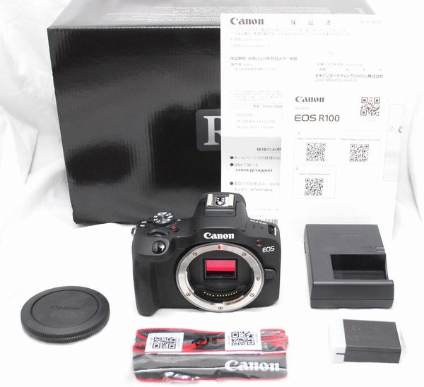 【超美品・メーカー保証書 付属品完備】Canon キヤノン EOS R100_画像1