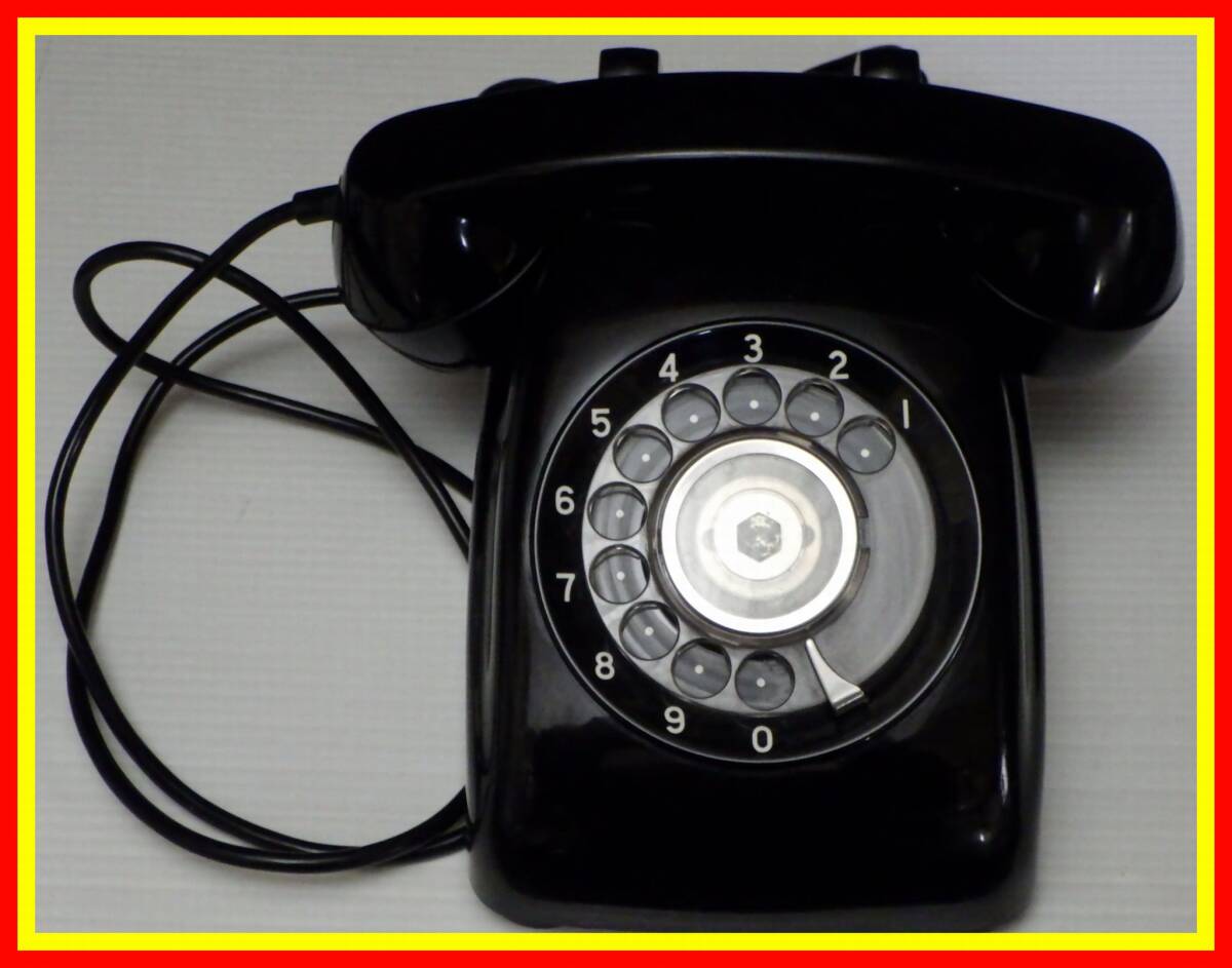 .9274 Junk black telephone electro- electro- . company Showa Retro antique 600 shape A2 automatic type desk telephone machine 600-A2 modular plug 