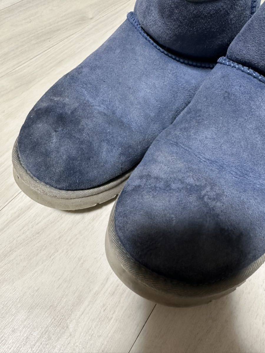 YR18)UGG ムートンブーツ ムートン アグ ブーツ ショートブーツ くすみブルー　メンズシューズ　冬用　28cm くすみカラー ブルー 青 お洒落_画像5