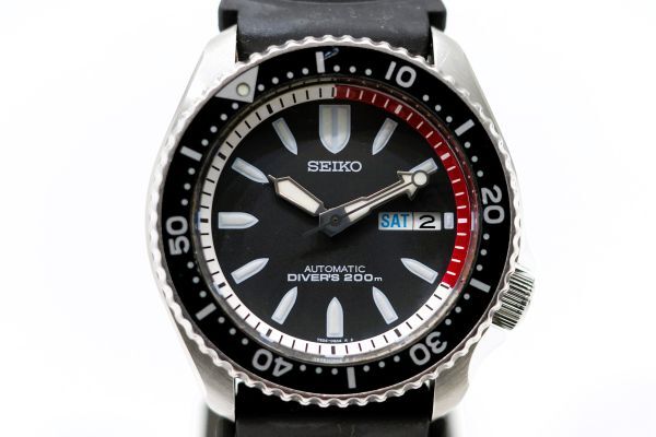 321　SEIKO DIVER’S 200m 21JEWELS AT　7S26-02K0　セイコー ダイバー デイデイト ブラックバレット 21石 機械式 自動巻き メンズ 腕時計_画像2