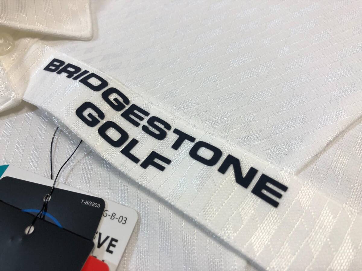 BRIDGESTONE GOLF(ブリヂストンゴルフ)春夏 -3℃ITEM、吸汗速乾、UVカット ライトブロックジャガード半袖ポロシャツ 3GW03A(WH)Ｍ_画像8