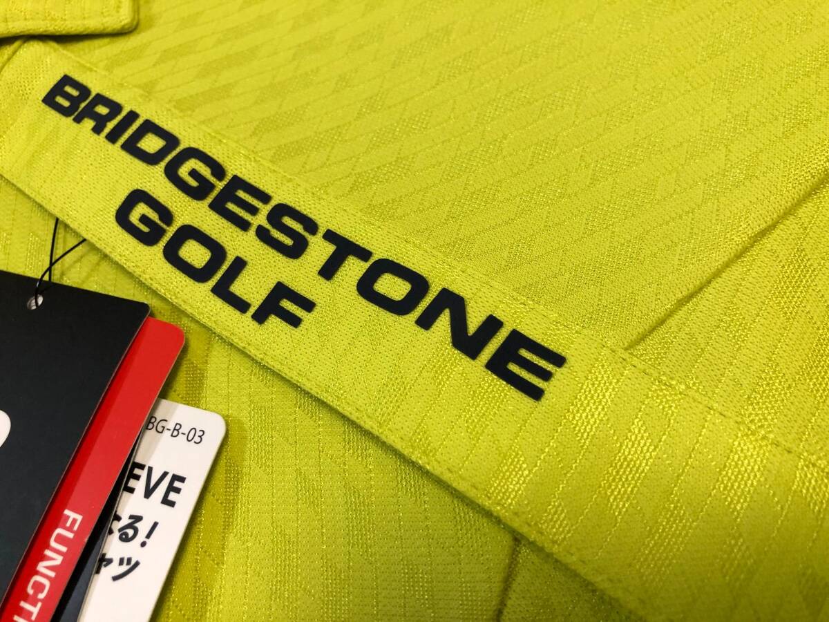 BRIDGESTONE GOLF(ブリヂストンゴルフ)-3℃ITEM、吸汗速乾、UVカット ライトブロックジャガード半袖ポロシャツ 3GW03A(KW)ＬＬ_画像9