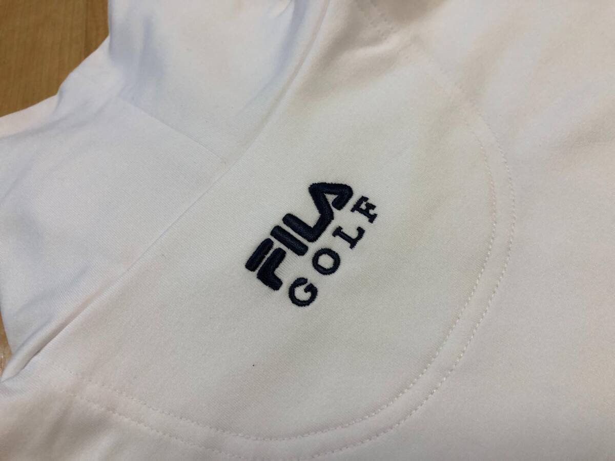 FILA Golf(フィラゴルフ) UVカット、保温 ロゴプリント タートルネック長袖シャツ 782-531(ホワイト)ＬＬ_画像6