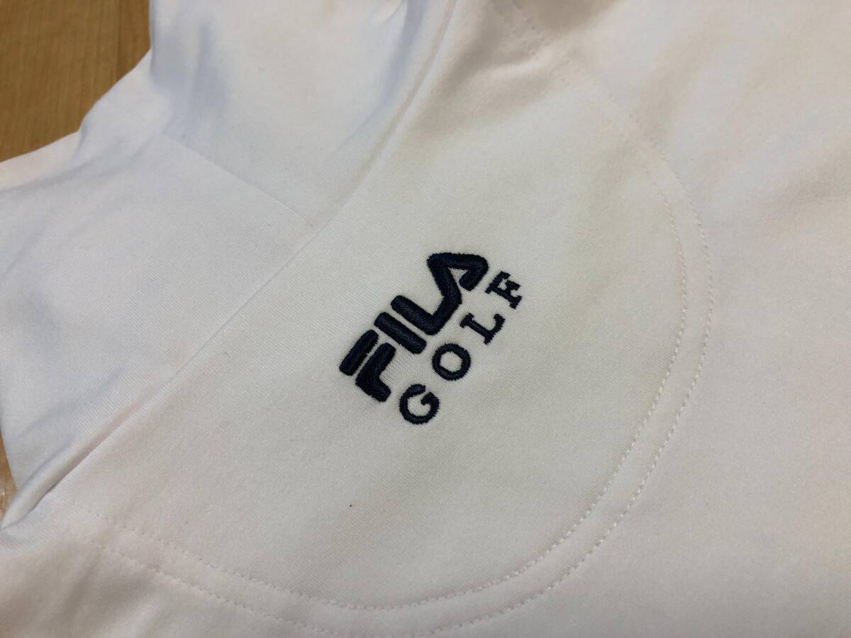 FILA Golf(フィラゴルフ) UVカット、保温 ロゴプリント タートルネック長袖シャツ 782-531(ホワイト)Ｍ_画像6