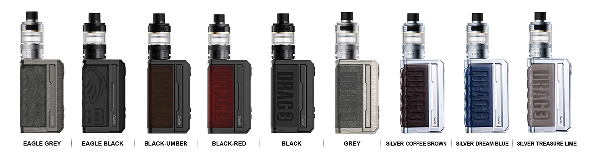 VooPoo DRAG 3 TPP-X Kit (Black) スターターキット 5.5ml ブープー ドラッグ 爆煙 本 体 18650 電子タバコ ベイプ 本体 リキッド 禁煙