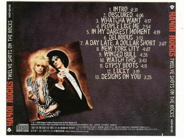 ＊中古CD HANOI ROCKSハノイ・ロックス/TWELVE SHOTS ON THE ROCKS+1 2002年作品5th国内盤ボーナストラック収録 マイケル・モンロー_画像5