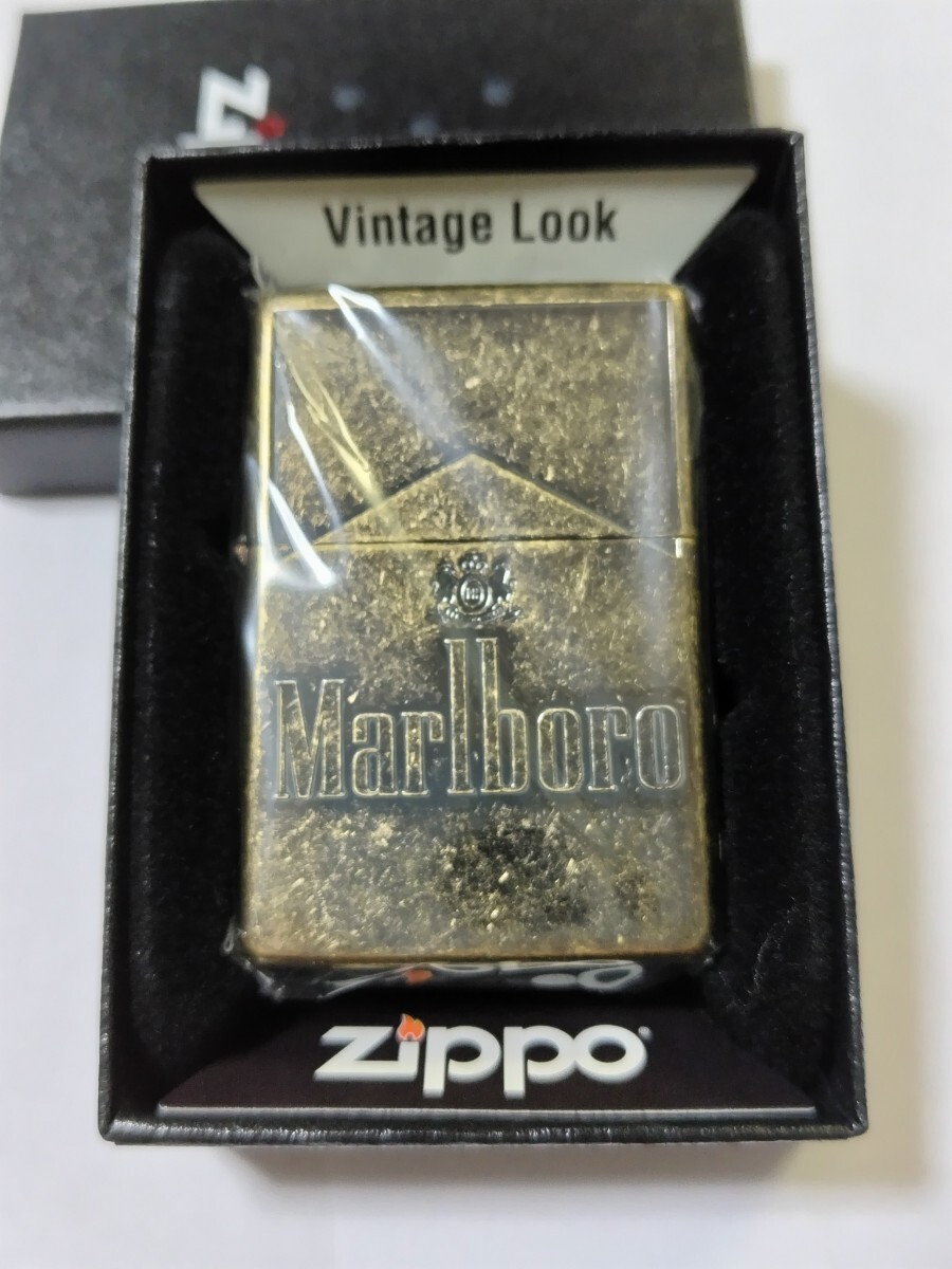 未使用　Marlboro　Zippo　1937　REPLICA　マルボロ　ジッポー　1937　レプリカ　300個限定懸賞当選品　古美色　2016年製造　希少品　新品_画像1