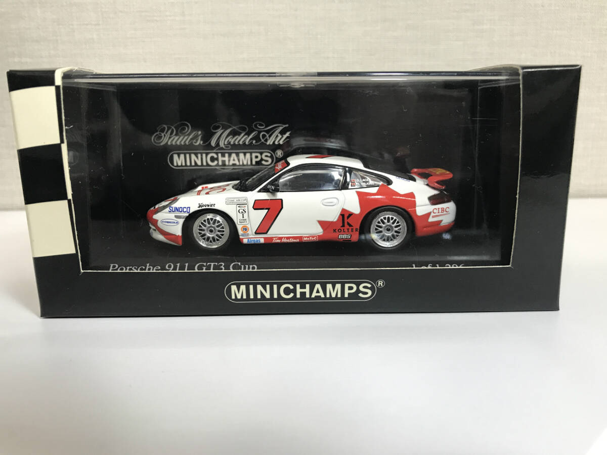 【１円スタート】1/43 ミニチャンプス ポルシェ911 GT3 Cup デイトナ250 2003 No7 Lacey / Wikins MINICHAMPS Porsche Z0 _画像1