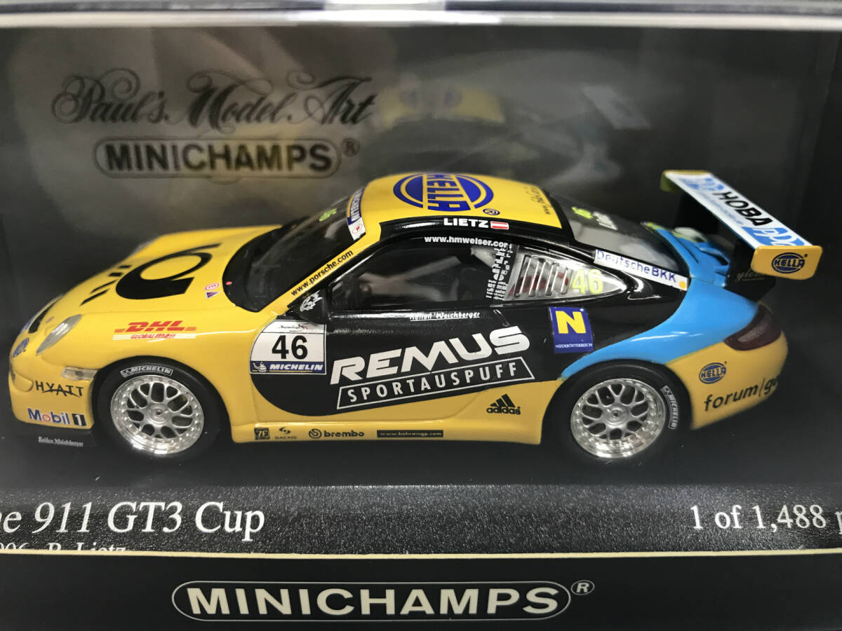 【１円スタート】1/43 ミニチャンプス ポルシェ911 GT3 Cup Tolimit Motorsport Super Cup 2006 #46 R.Lietz MINICHAMPS Porsche 066446 Z5_画像5