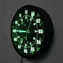LED7色変化 壁掛け時計 ネオンサイン アナログ時計 壁掛け 柱時計 装飾 照明 アナログ インテリア ライト ネオン オブジェ_画像3