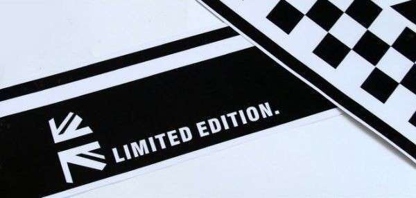 LIMITED EDITION ミニクーパー ステッカー ドアサイド デカール チェッカーフラグ R50 R52 R53 R56 R57 R58 R59 F54 F55 他_画像5