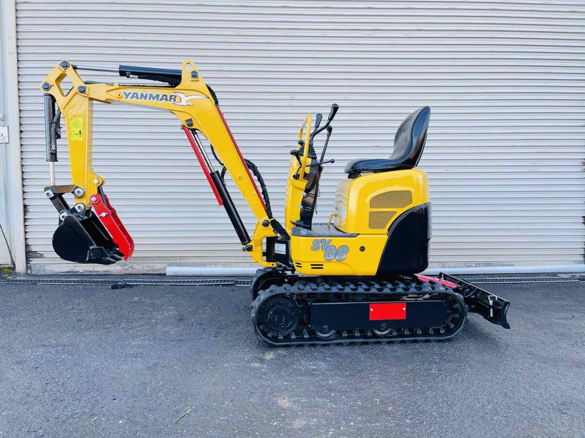 ヤンマー　SV08-1A　/横旋回　可変脚　新品ゴムキャタ　 /油圧ショベル　ミニユンボ 　ミニバックホー 　YANMAR ハサミ付き　752h. 茨城県_画像8