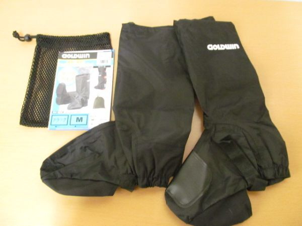 (56704)GOLDWIN goldwin bike boots cover black M storage mesh sack attached GSM18006 unused 