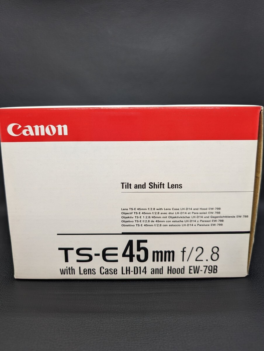 1円スタート！美品 保管品【Canon TS-E 45mm F 2.8 Tilt and Shift Lenz】キャノン チルト シフトレンズ ブランド 光学機器 カメラ レンズの画像1